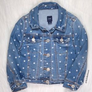 BabyGap polka dot denim jacket